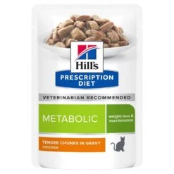Hill's Hill’s Prescription Diet Metabolic Maaltijdzakjes – Kattenvoer Met Kip – 12x85g