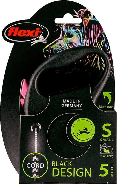 Flexi Rollijn Black Design Koord S Roze 5 M - Afbeelding 2