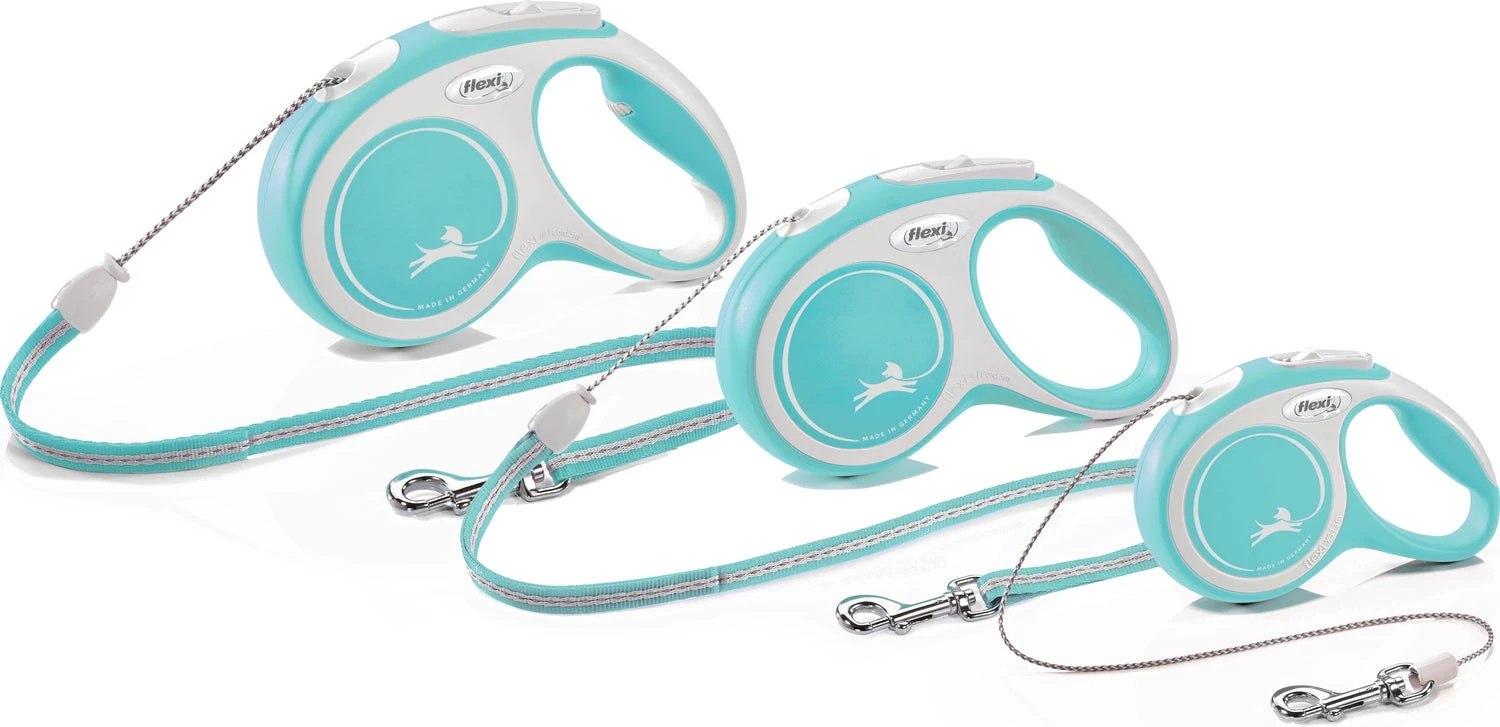 Flexi Hondenriem Rollijn New Comfort Koord M Lichtblauw 5 M - Afbeelding 3