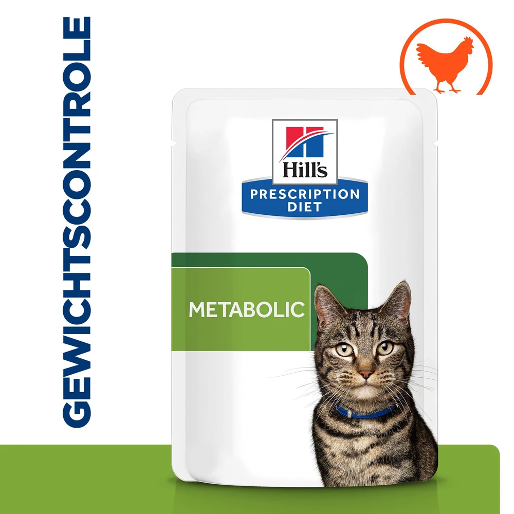 Hill's Hill’s Prescription Diet Metabolic Maaltijdzakjes – Kattenvoer Met Kip – 12x85g - Afbeelding 2