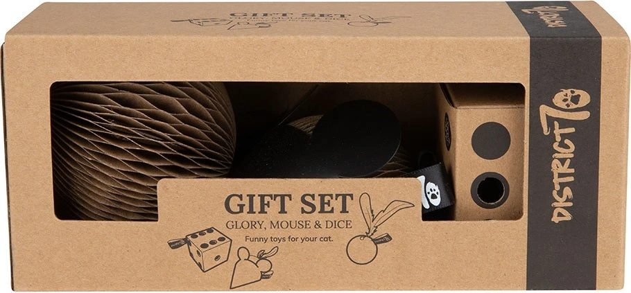 District 70 Kattenspeelgoed Gift Set Bruin 3 Stuks - Afbeelding 2