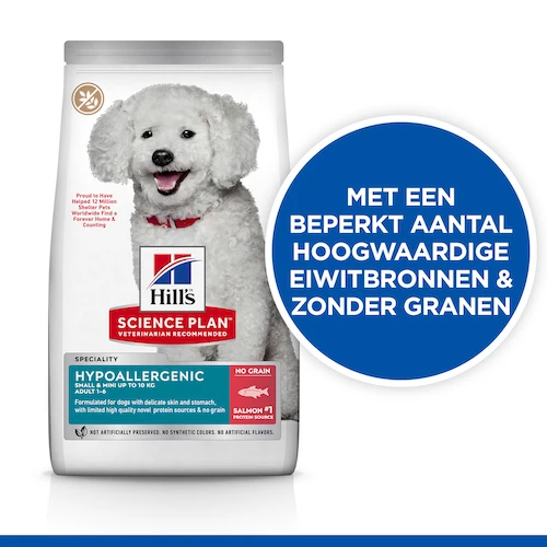 Hill's Science Plan Hypoallergenic Small & Mini Hond Met Zalm 1,5kg - Afbeelding 2